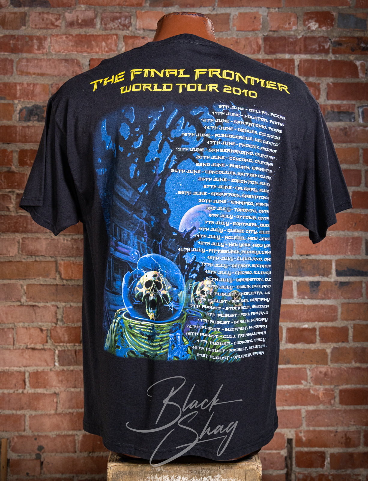 Iron Maiden The Final Frontier Tour 2010 Black Concert T Shirt XL