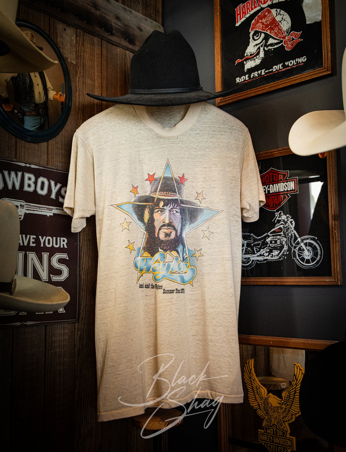 Vintage 1978 Waylon Jennings Jessi and The Waylors Concert T Shirt Small