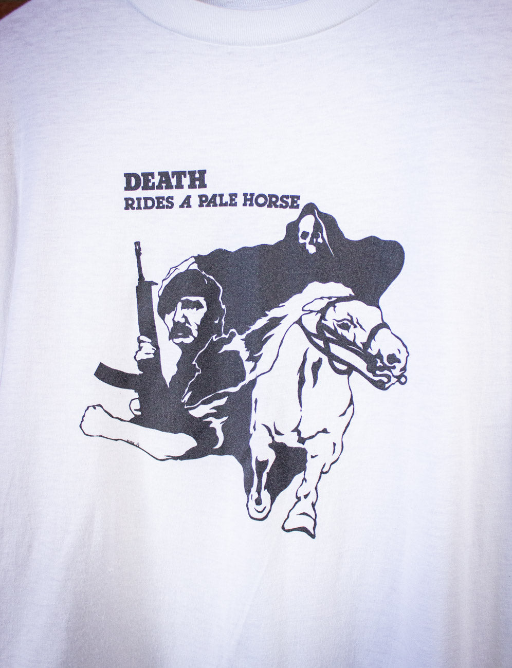Vintage Death Rides A Pale Horse Graphic T Shirt L