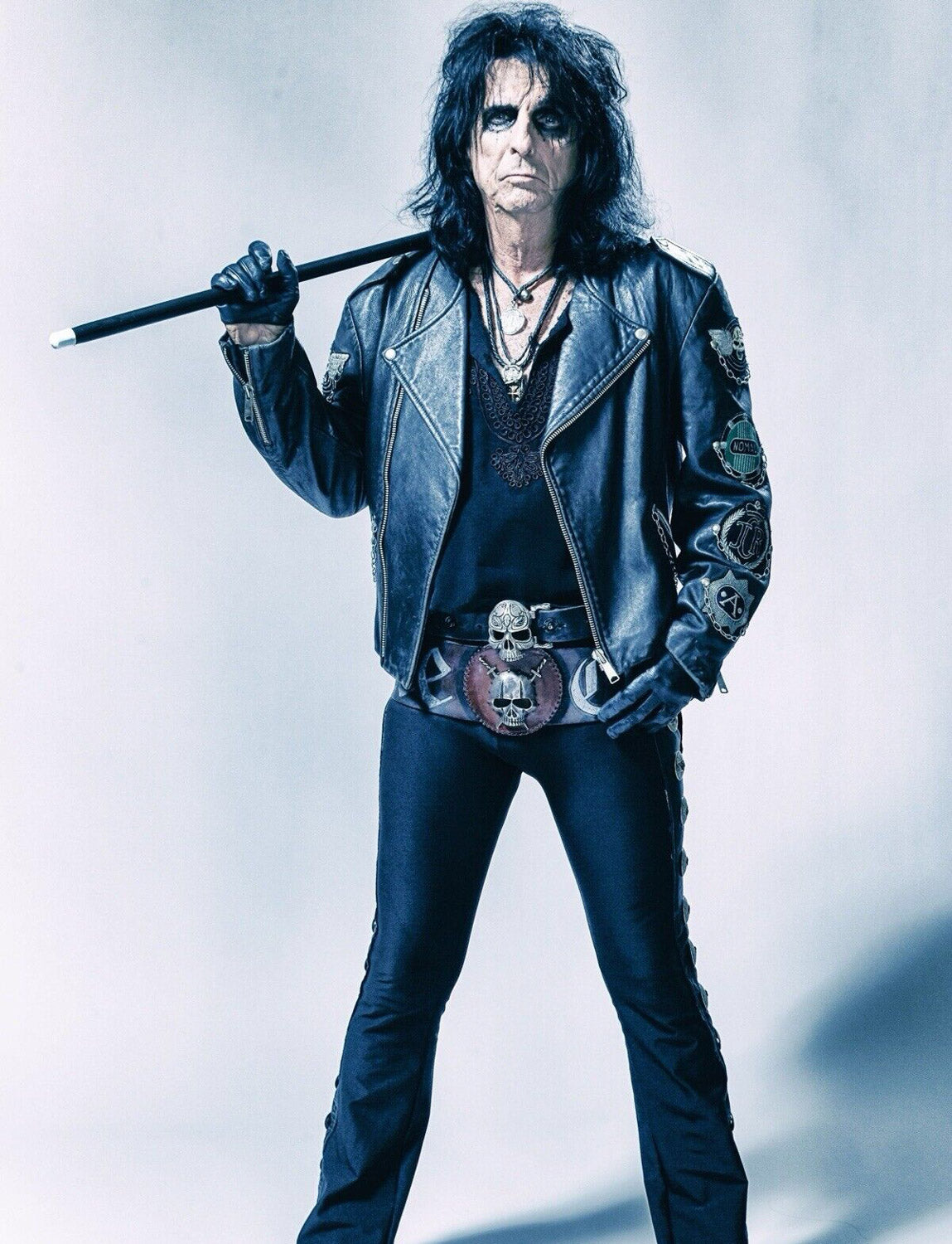 Vintage John Richmond Nomad Patches and Chains Black Leather