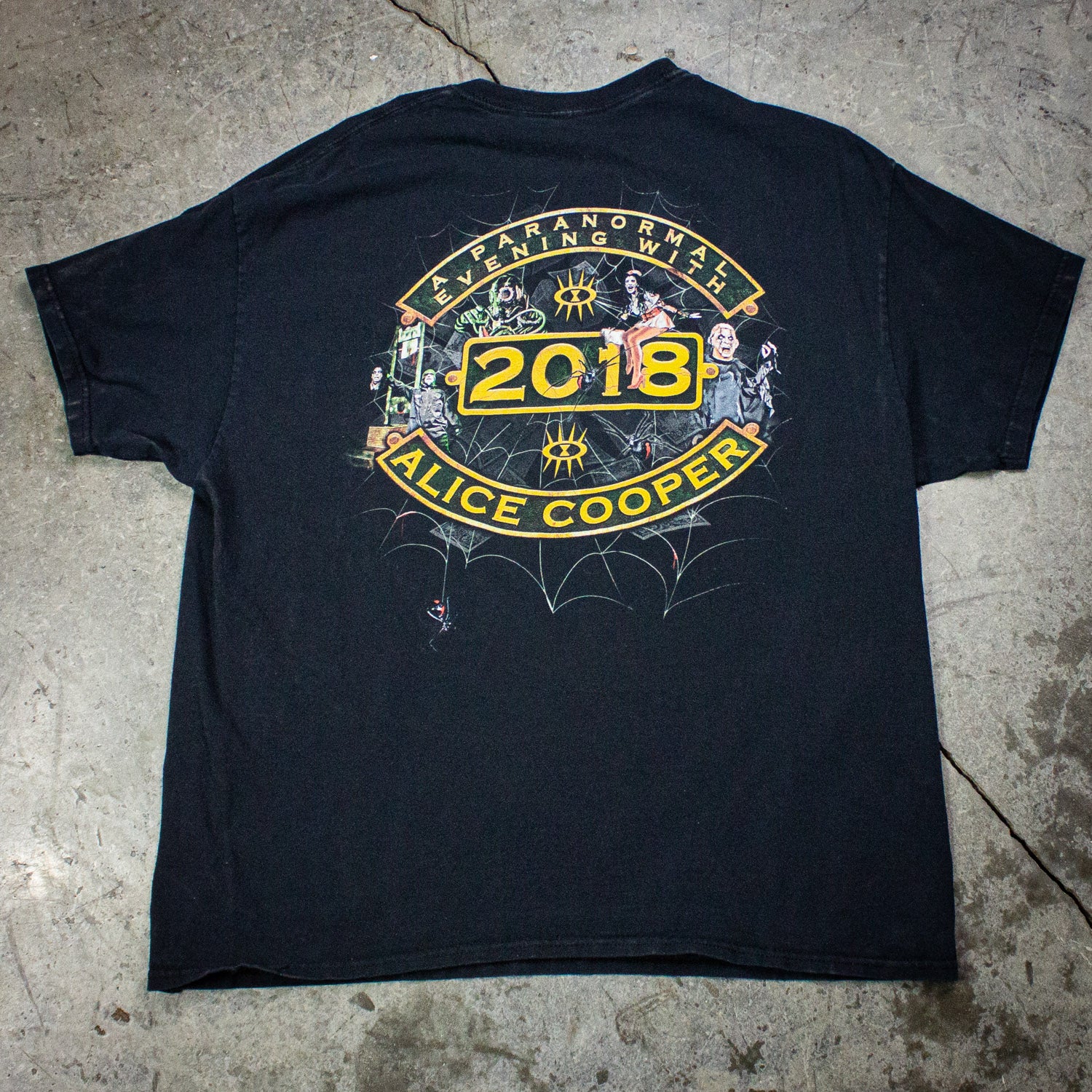 Alice Cooper Paranormal Concert T Shirt 2018 Black XL