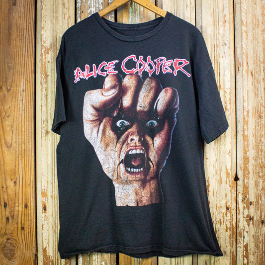 Alice Cooper Raise Your Fist and Yell Concert T Shirt y2k Black XL