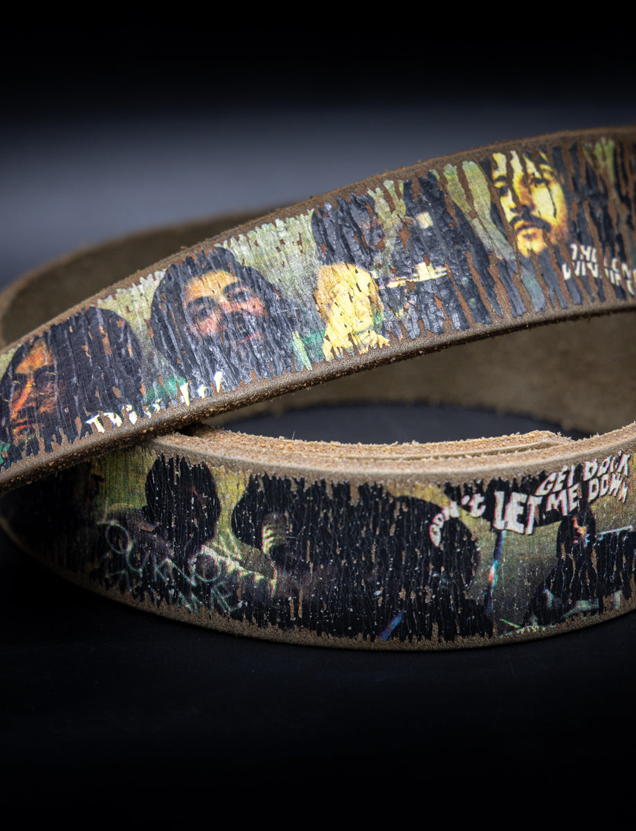 Custom Beatles Let It Be Leather Belt Size 33