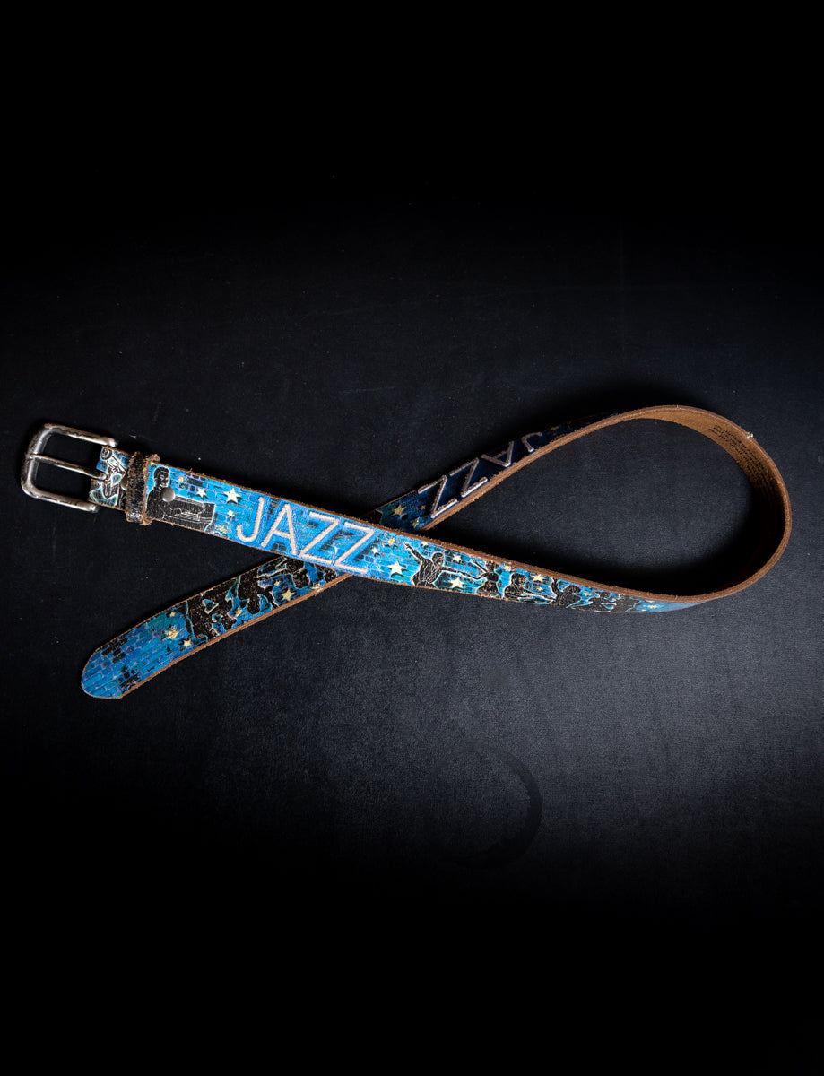 Custom "Jazz" Leather Belt Size 33