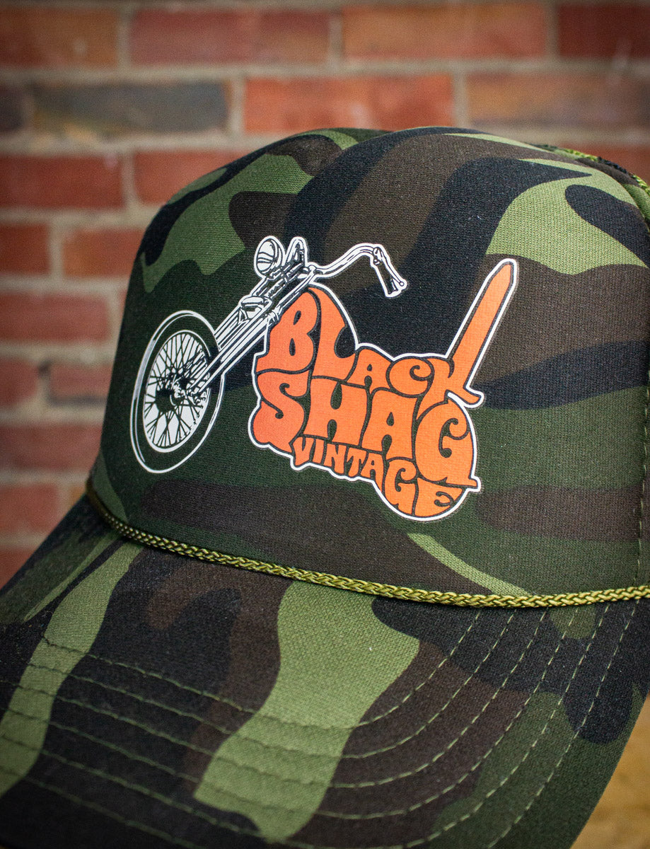 Black Shag Vintage Camo Chopper Trucker Hat