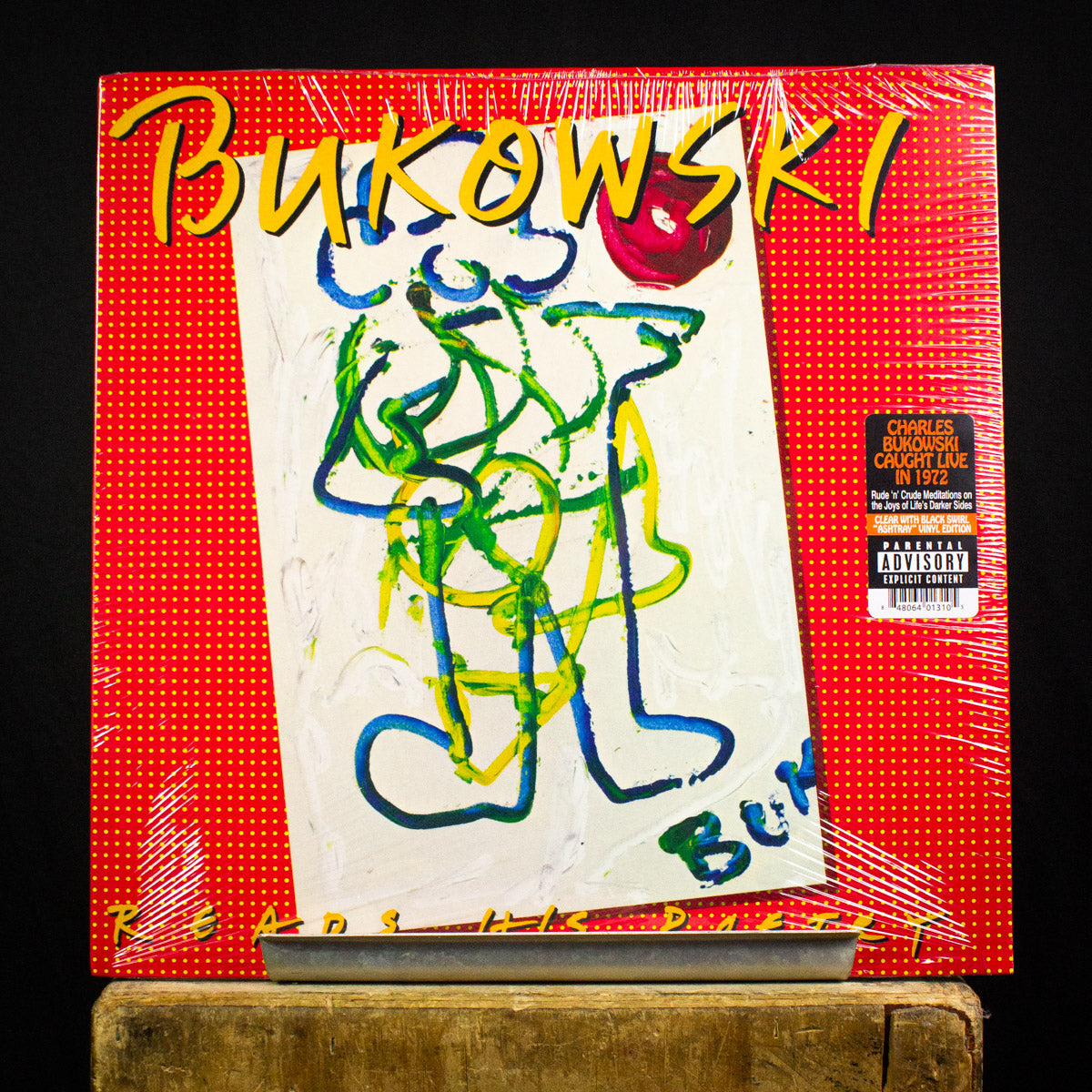 Charles Bukowski Reads His Poetry LP (Clear with Black Swirl Vinyl)