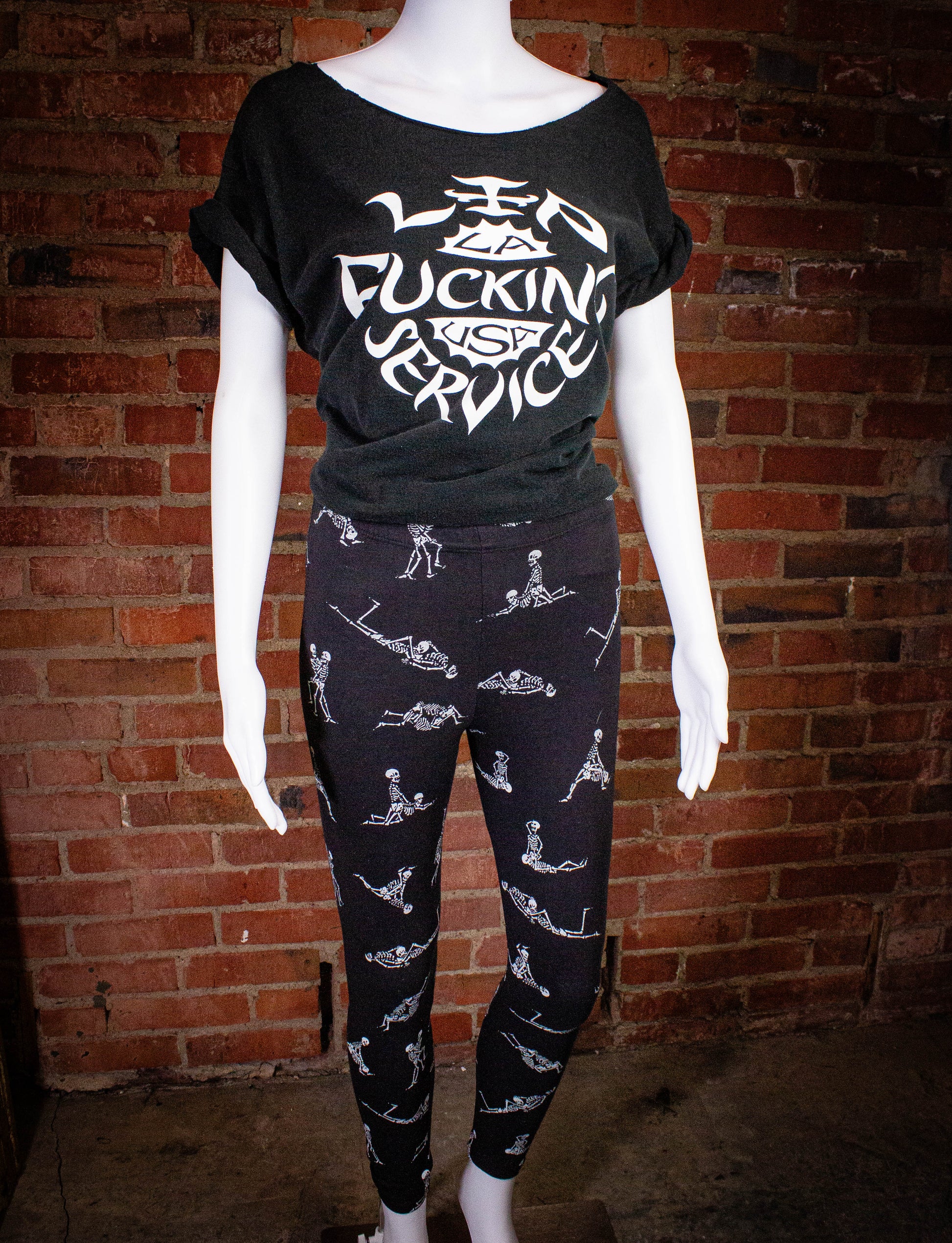 Vintage Fashion Victim Sex Skeletons Pants 1991 Black Small – Black Shag  Vintage