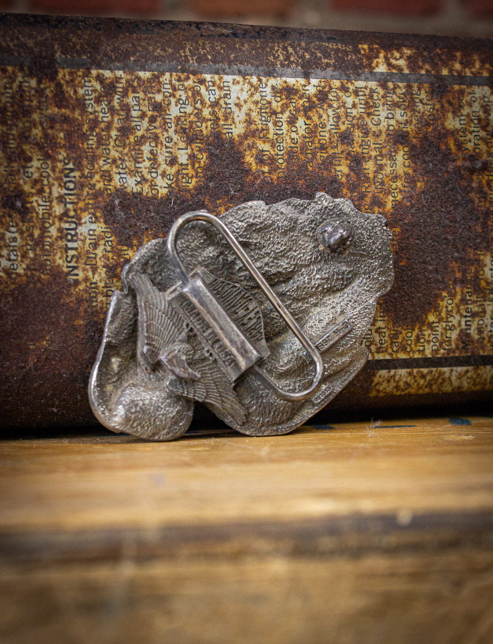 Vintage Harley Davidson Fire Eagle Belt Buckle 1997