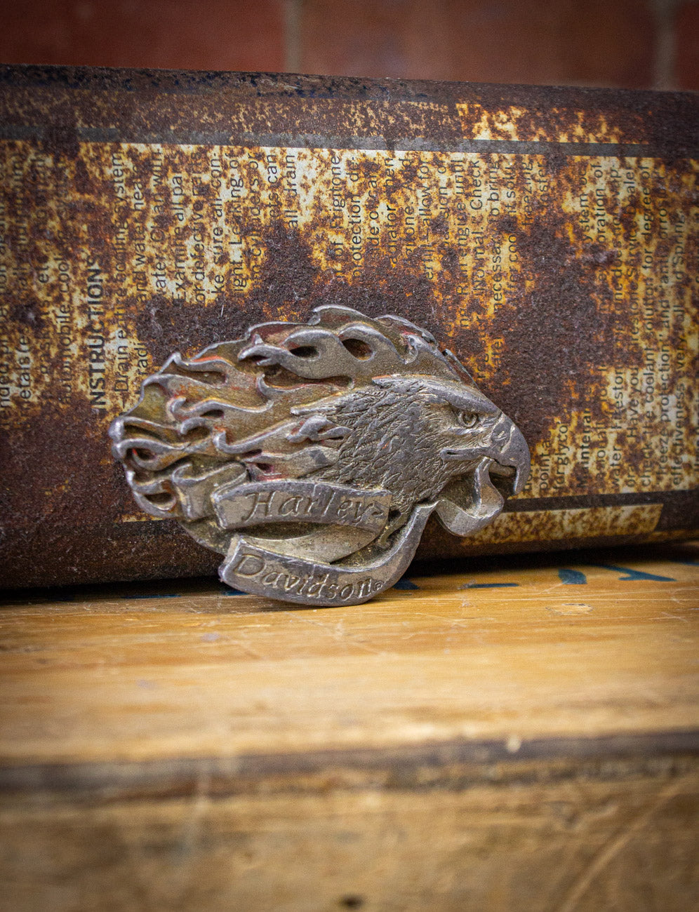 Vintage Harley Davidson Fire Eagle Belt Buckle 1997