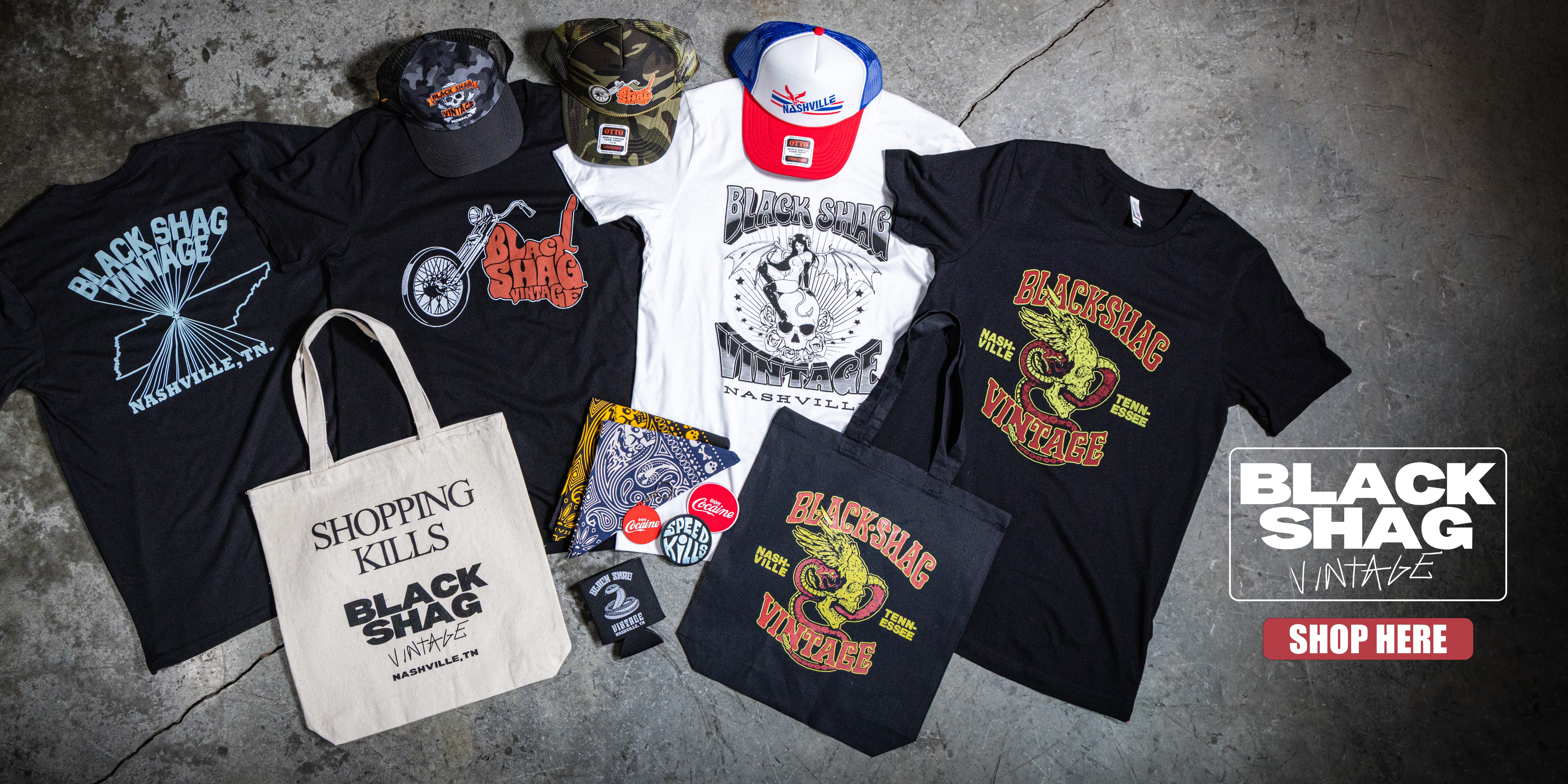 Rare Concert T-Shirts and More | Black Shag Vintage