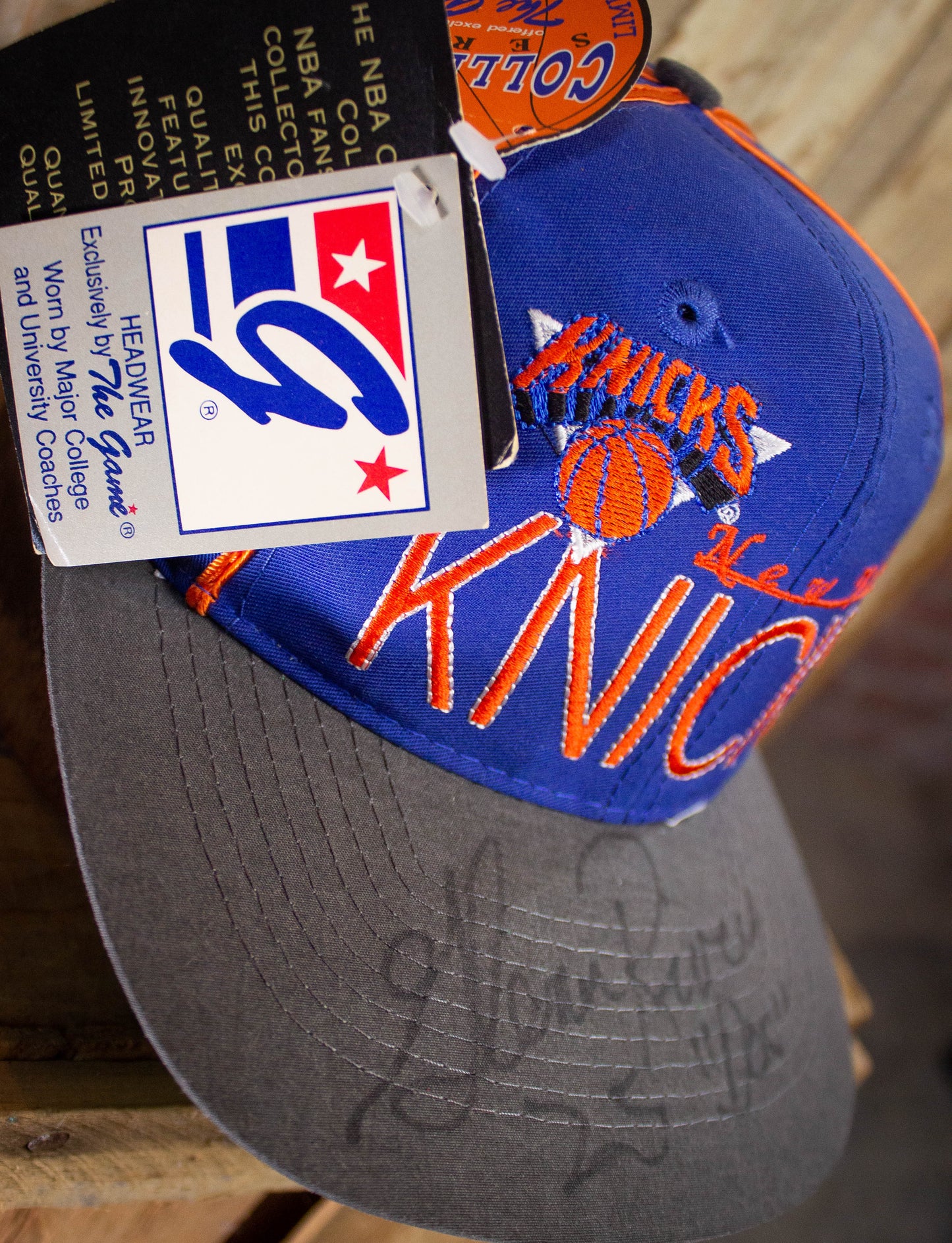 Vintage 90s New York Knicks Doc Rivers Signed NBA Hat