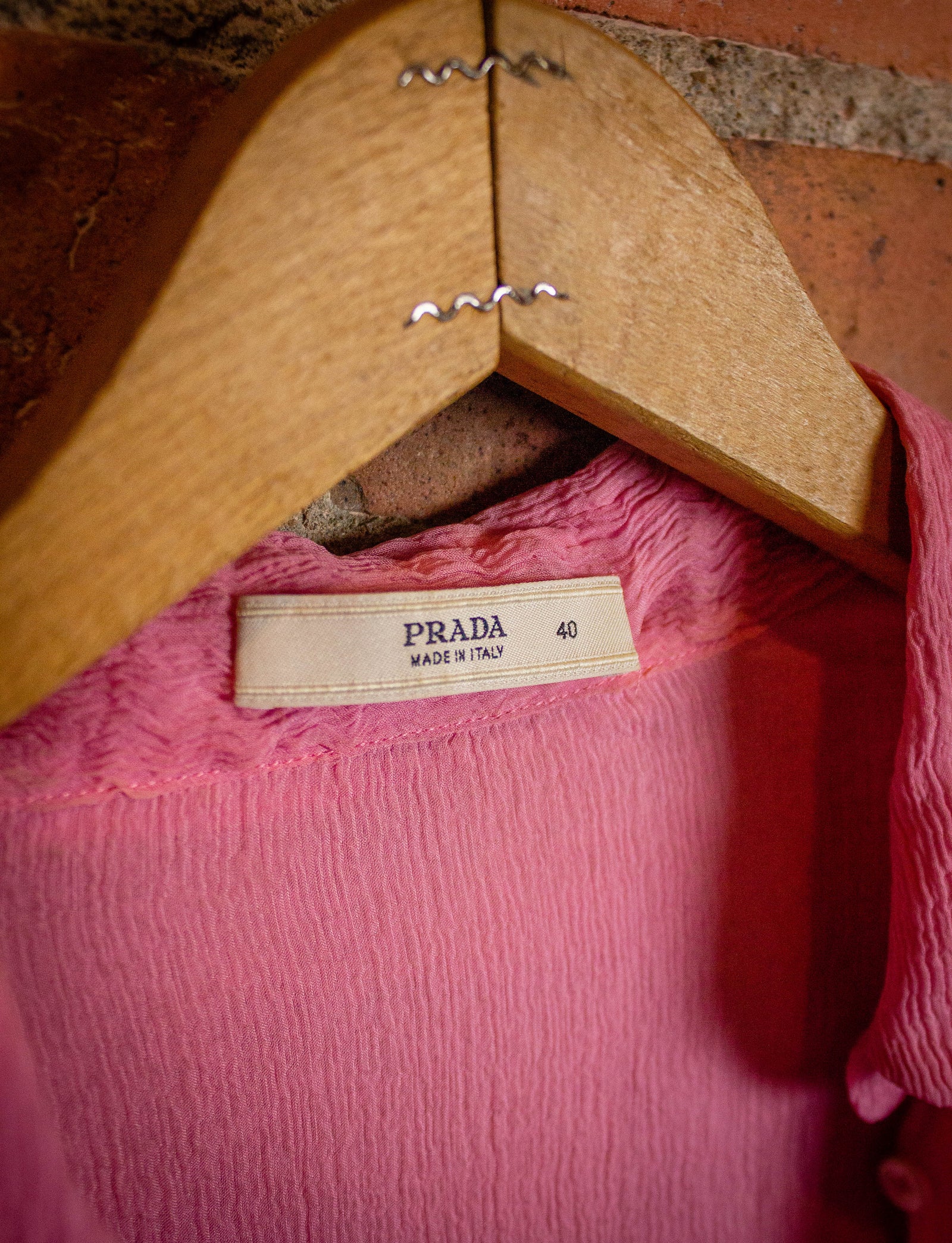 Prada Pink Chiffon Silk Blouse Small – Black Shag Vintage