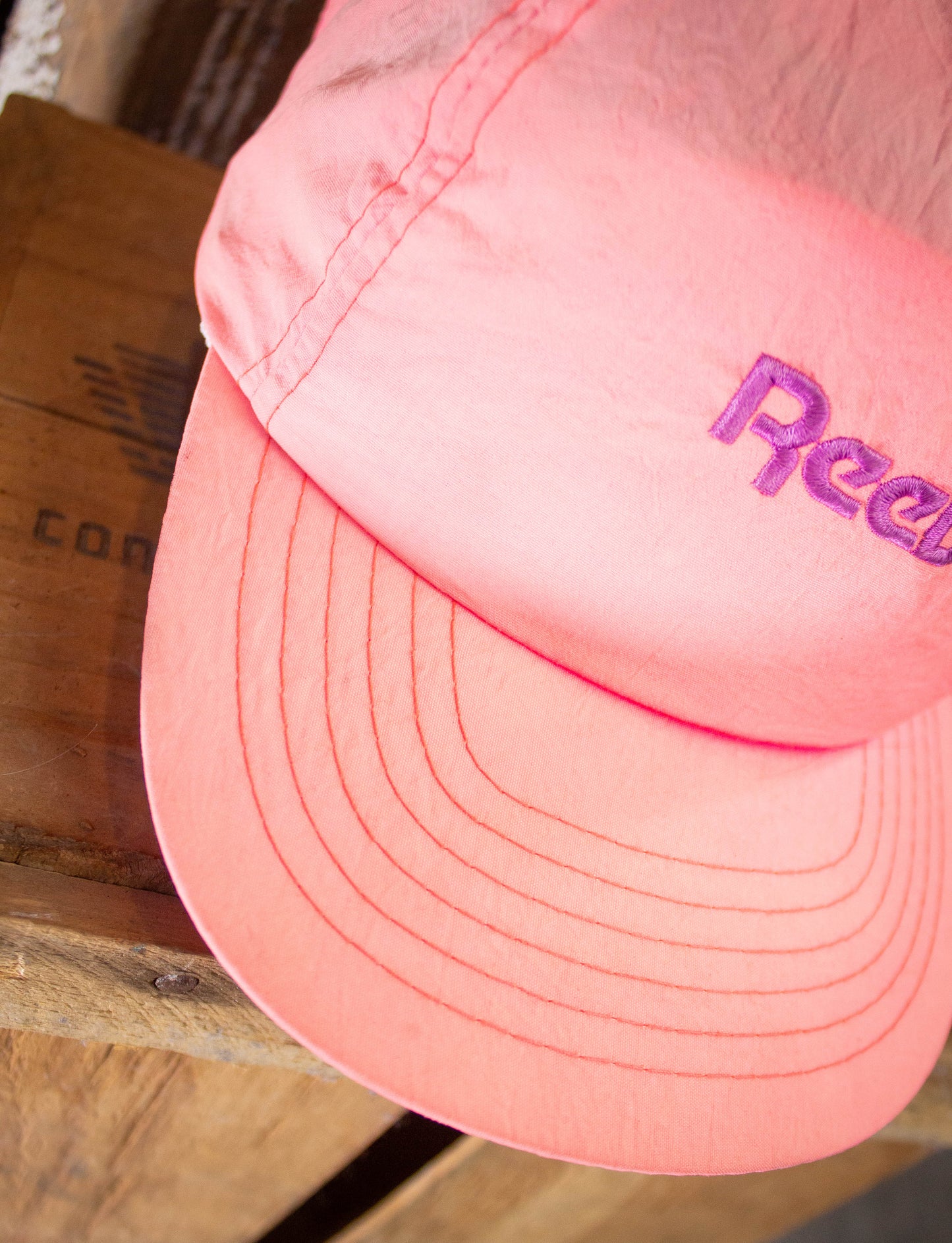 Vintage 90s Reebok Pink Snapback Hat