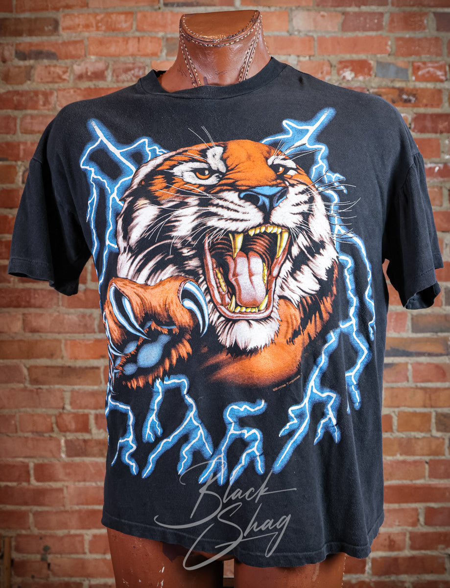 Vintage 90s Tiger American Thunder Graphic T Shirt XL Front