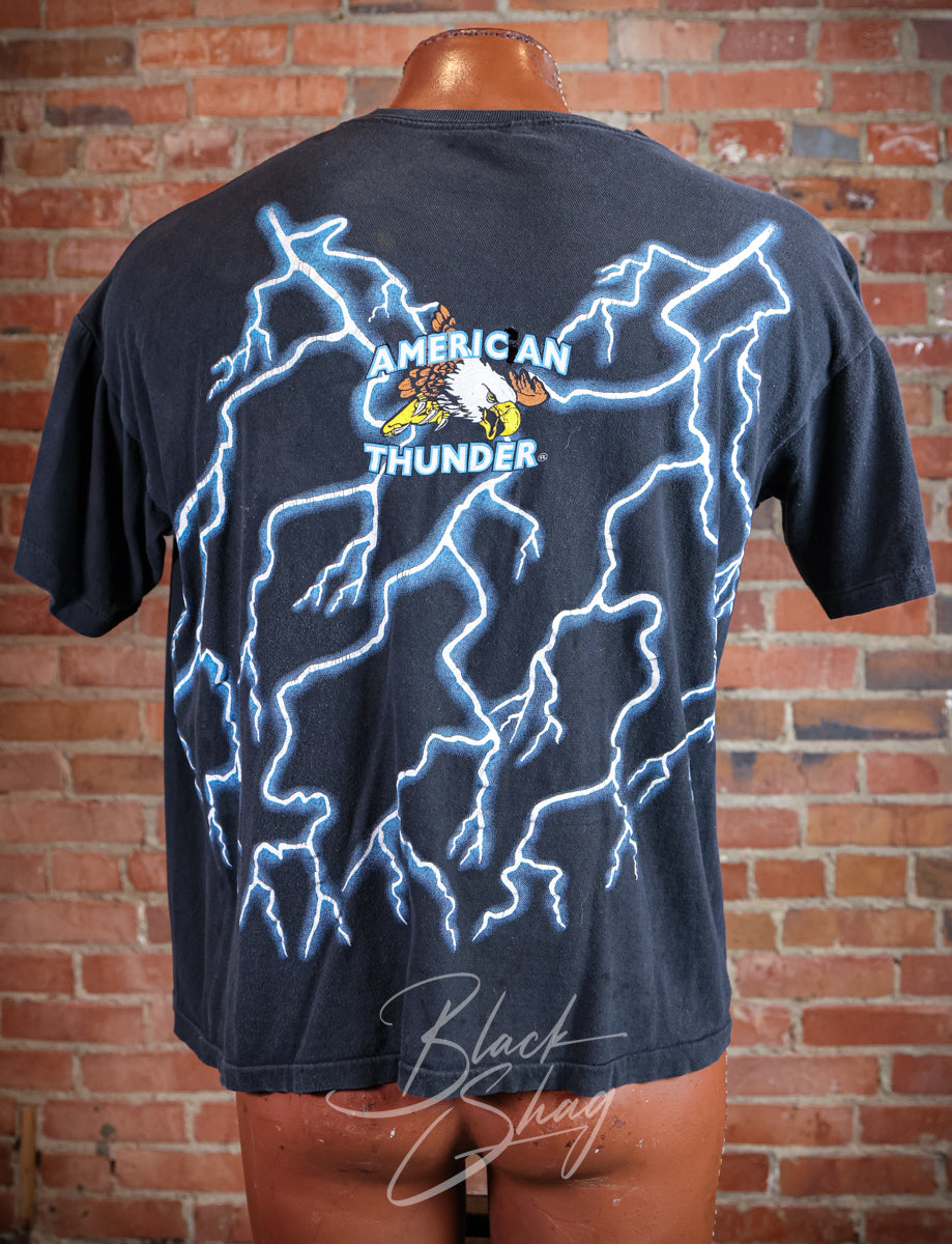 Vintage 90s Tiger American Thunder Graphic T Shirt XL Back