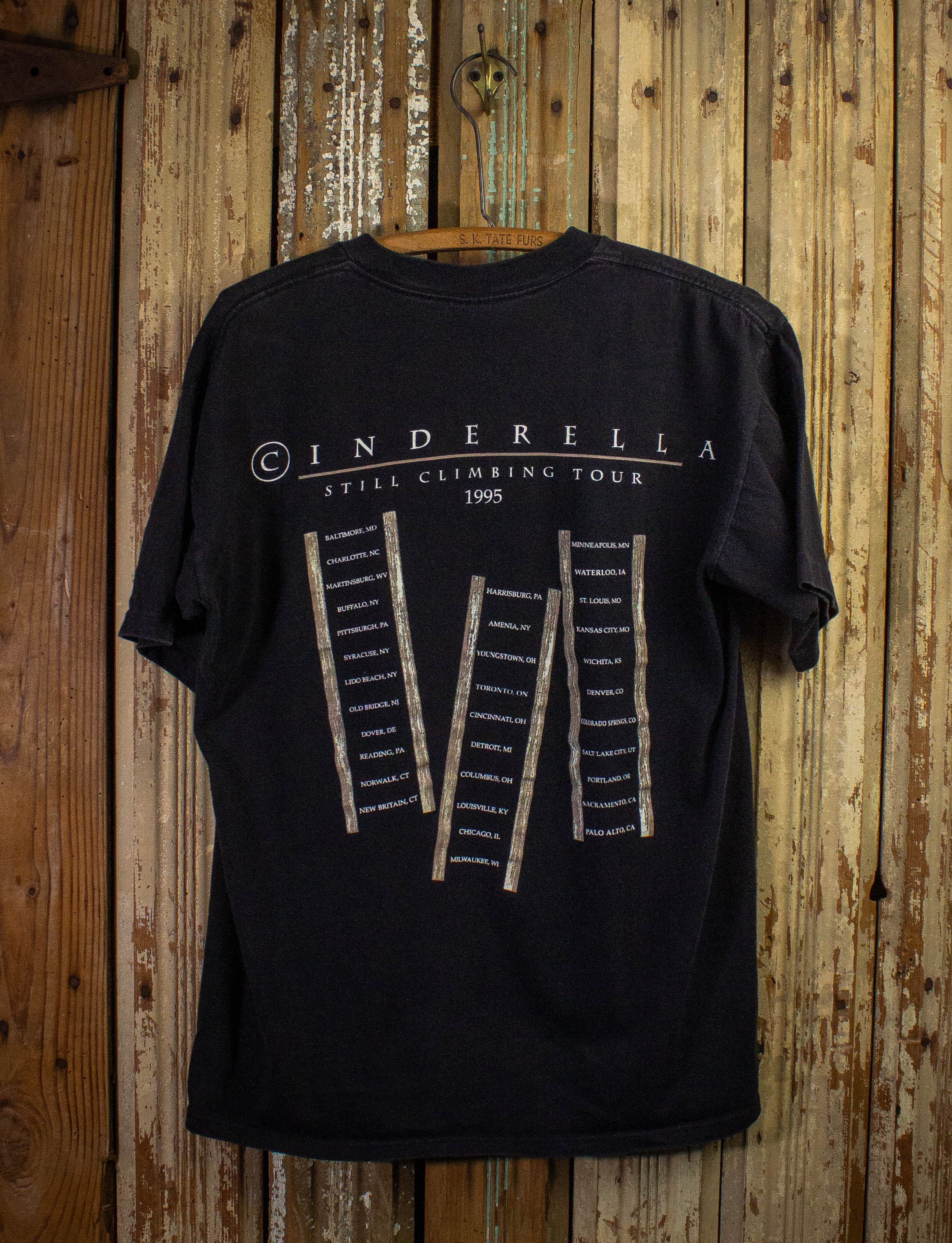 Vintage Cinderella Still Climbing Tour Concert T Shirt 1995 Black (2) L & XL