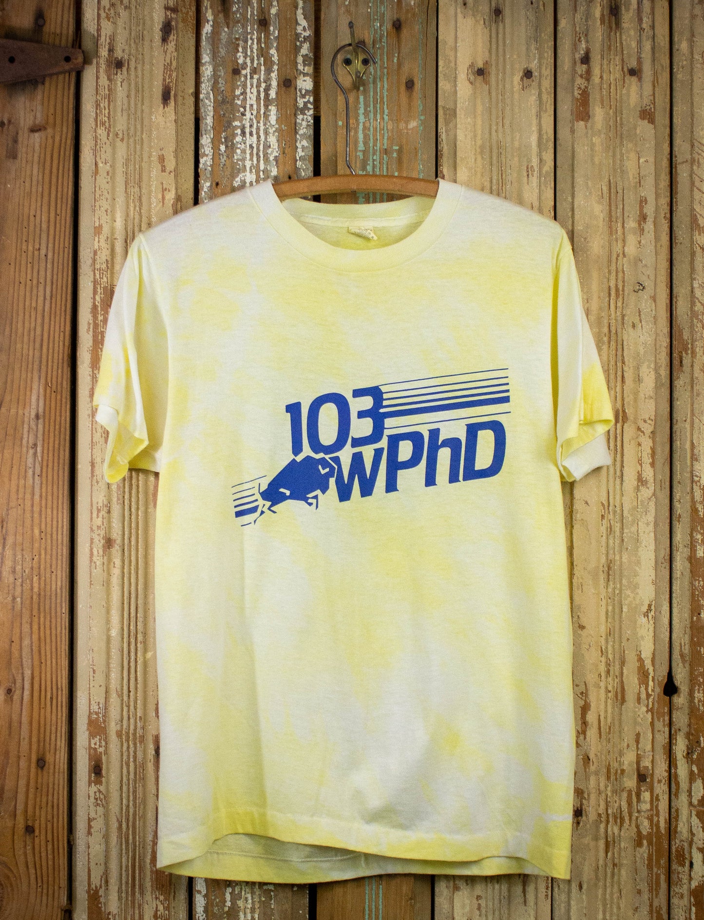 Vintage 103WPHD Bob Dylan Tom Petty Grateful Dead Concert T Shirt 1986 Yellow Medium