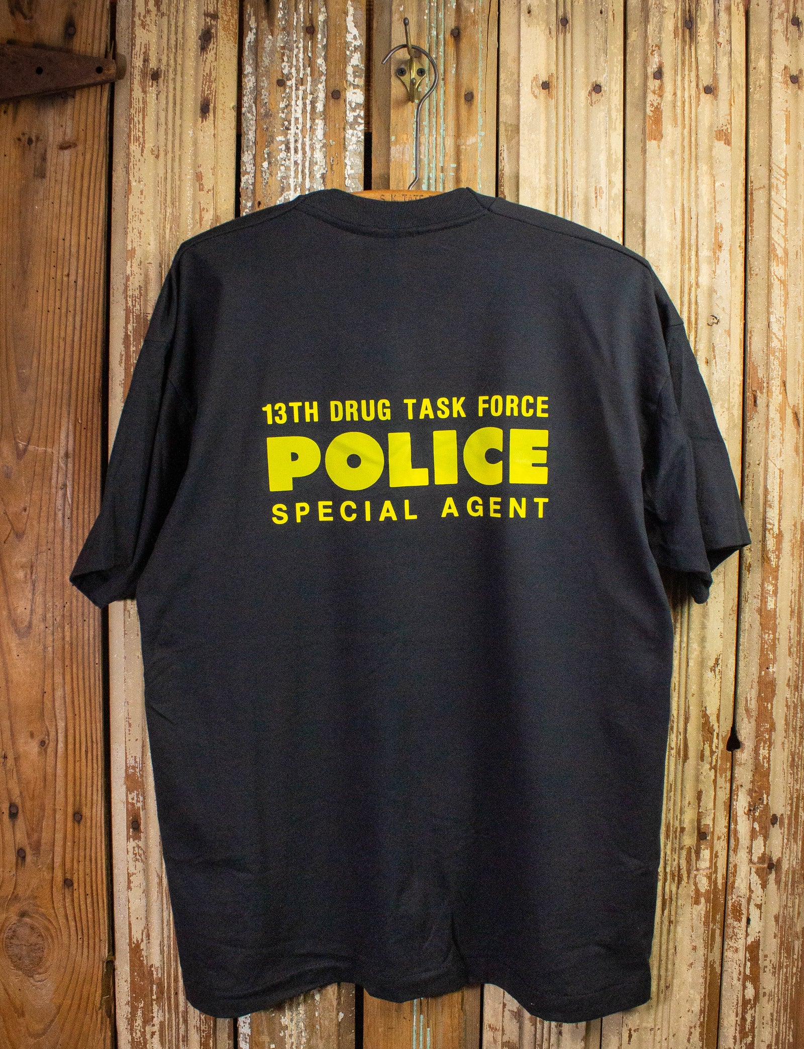 Vintage 13th Drug Task Enforcement Graphic T Shirt 90s Black XL