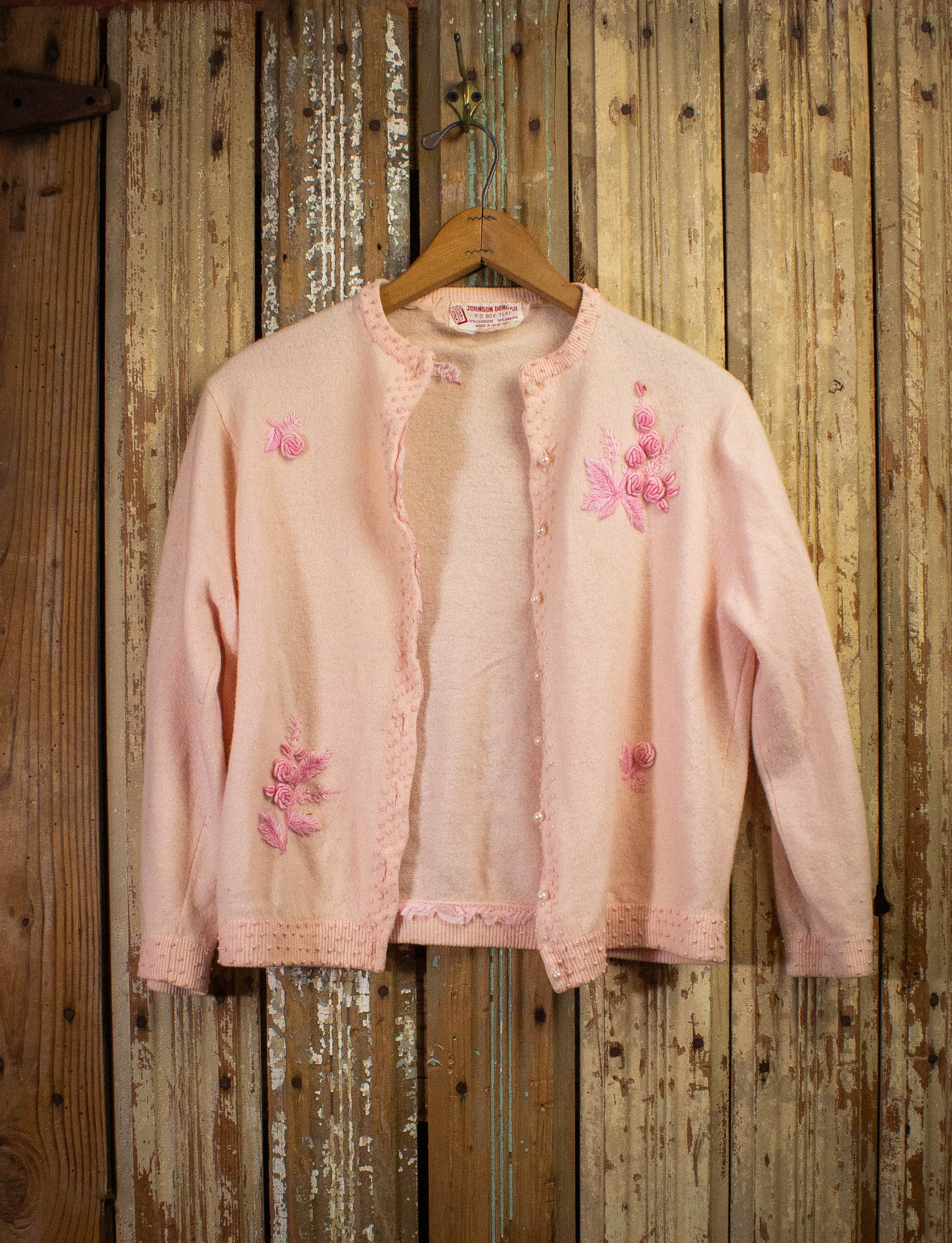 Pink rose hotsell cardigan sweater