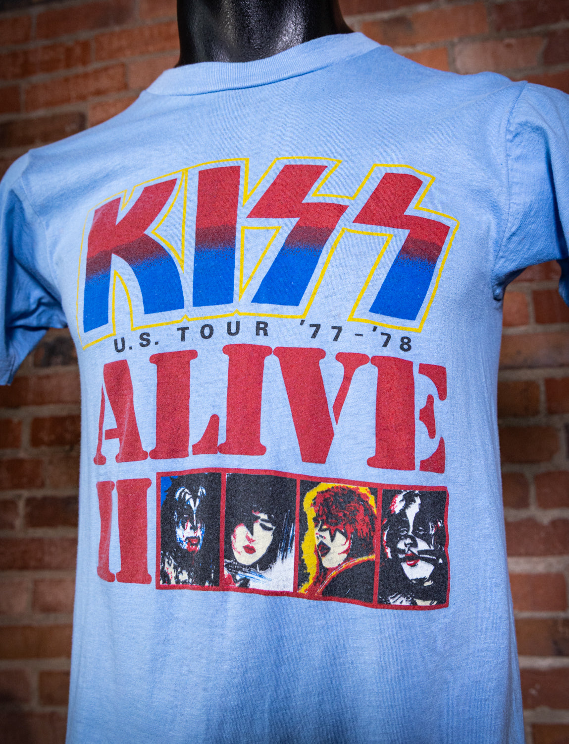 Vintage 1977/78 Kiss Alive II Concert T Shirt Small