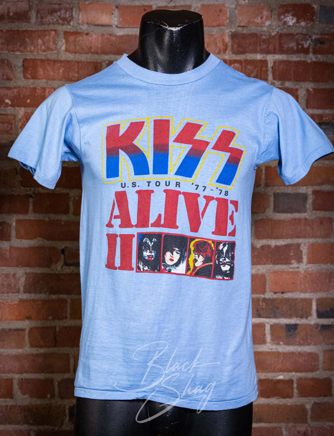 Vintage 1977/78 Kiss Alive II Concert T Shirt Small