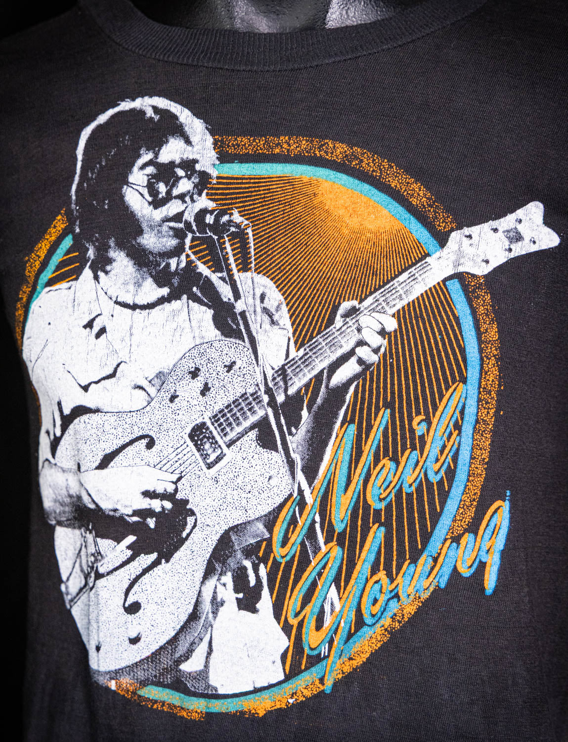Vintage 1978 Neil Young Crazy Horse Tour Parking Lot Concert T Shirt Small