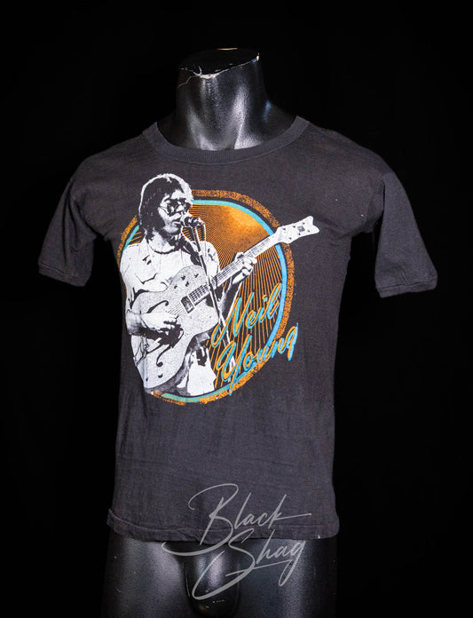Vintage 1978 Neil Young Crazy Horse Tour Parking Lot Concert T Shirt Small