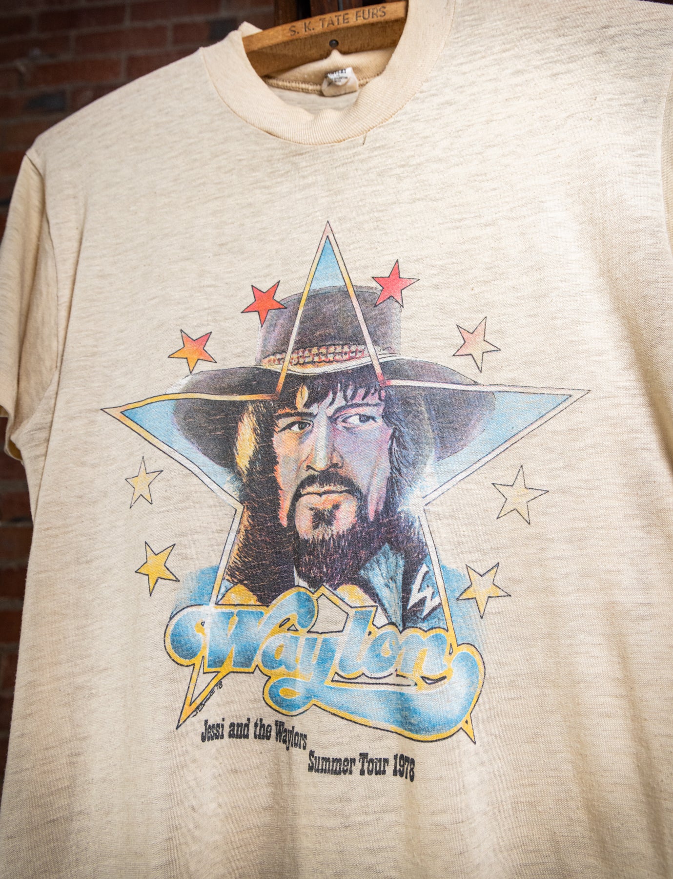 Vintage 1978 Waylon Jennings Jessi and The Waylors Concert T Shirt Small