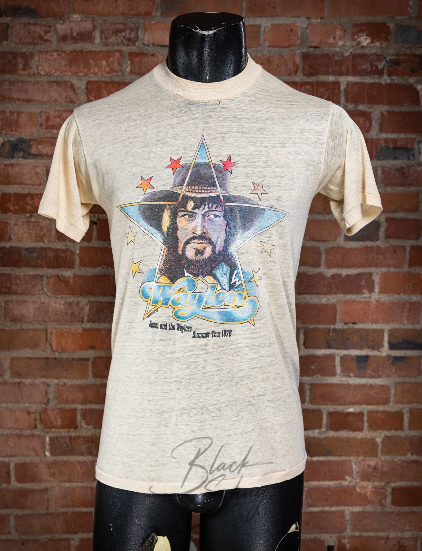 Vintage 1978 Waylon Jennings Jessi and The Waylors Concert T Shirt Small