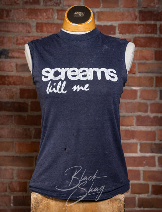 Vintage 1979 Screams Kill Me Primal Rock World Tour Concert T Shirt XS