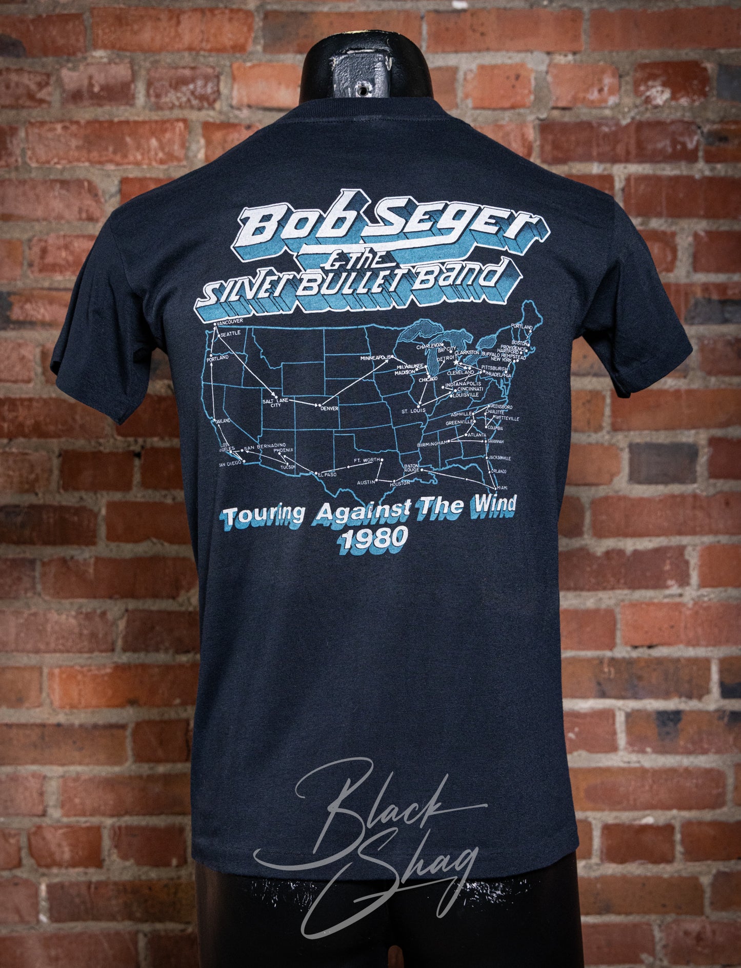 Vintage 1980 Bob Seger Touring Against The Wind Concert T Shirt Small