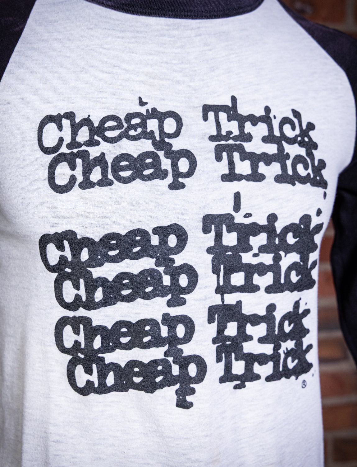 Vintage 1980 Cheap Trick Raglan Concert T Shirt XS