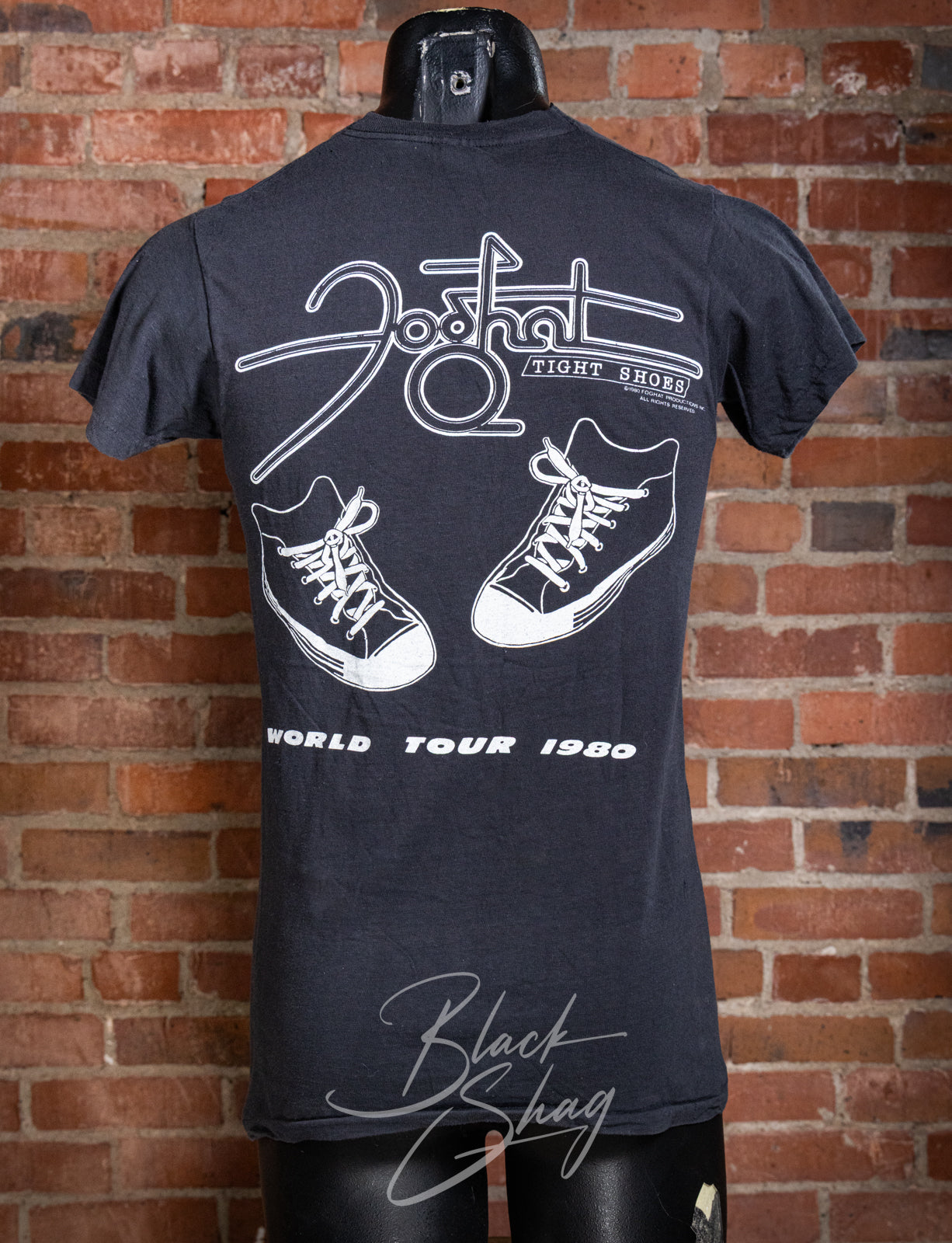 Vintage 1980 Foghat Tight Shoes World Tour Concert T Shirt XS