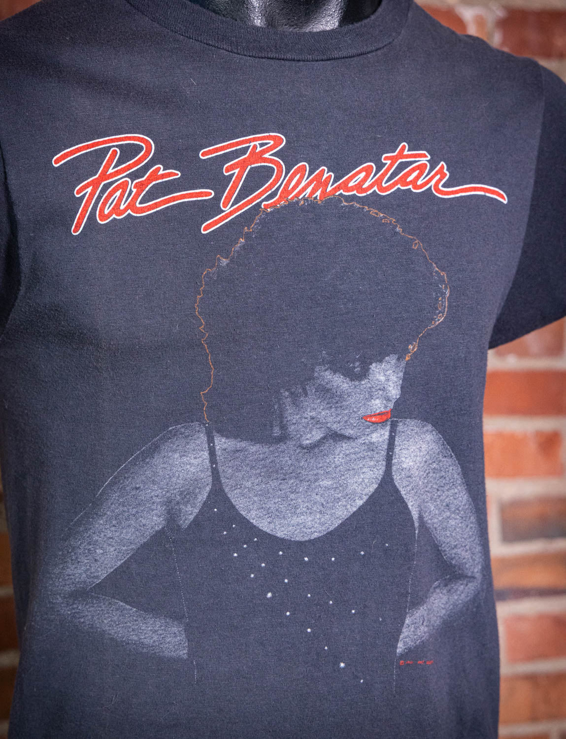 Vintage 1980 Pat Benatar Crimes of Passion Concert T Shirt Front Close 