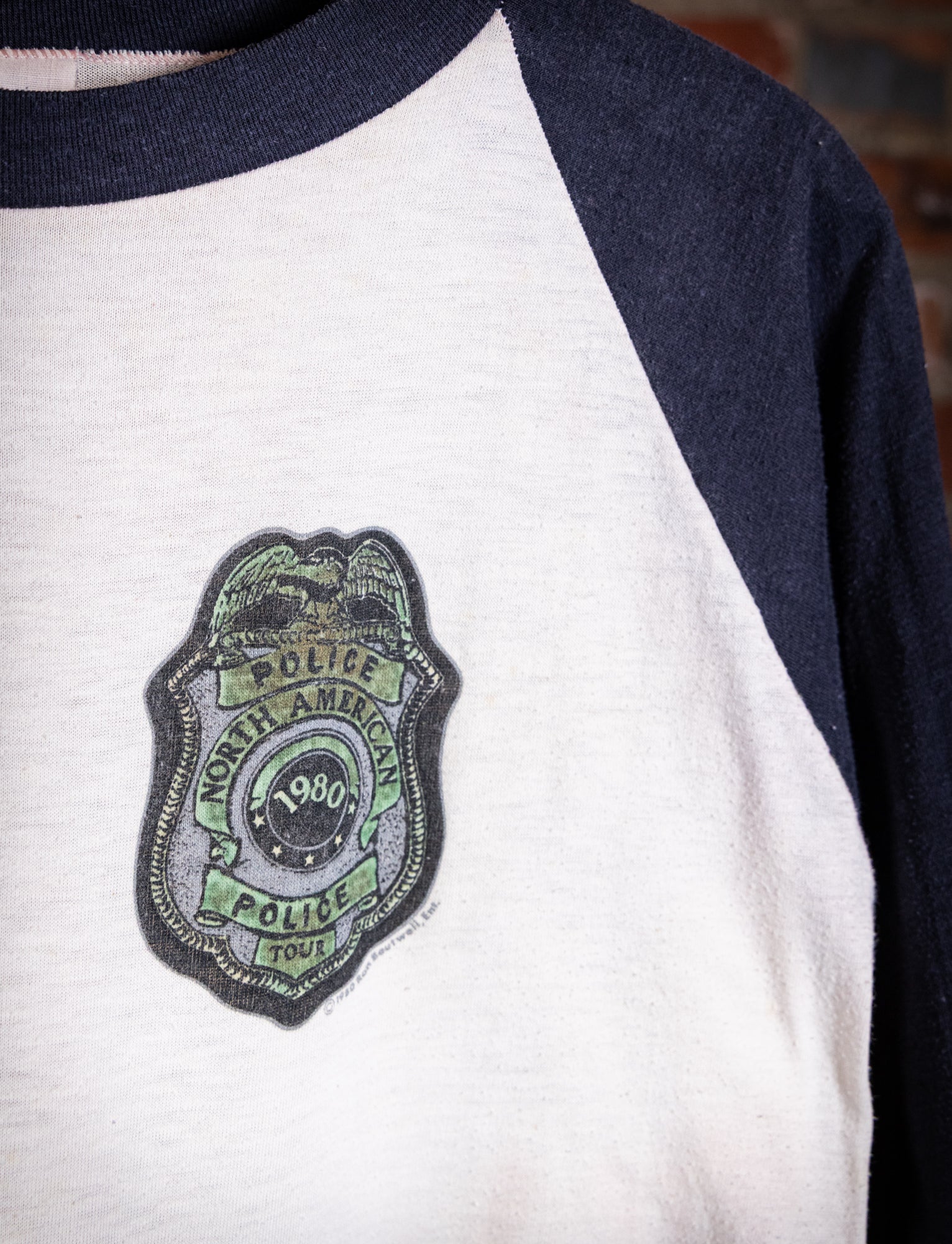 Vintage 1980 The Police North American Tour Raglan Concert T Shirt Medium