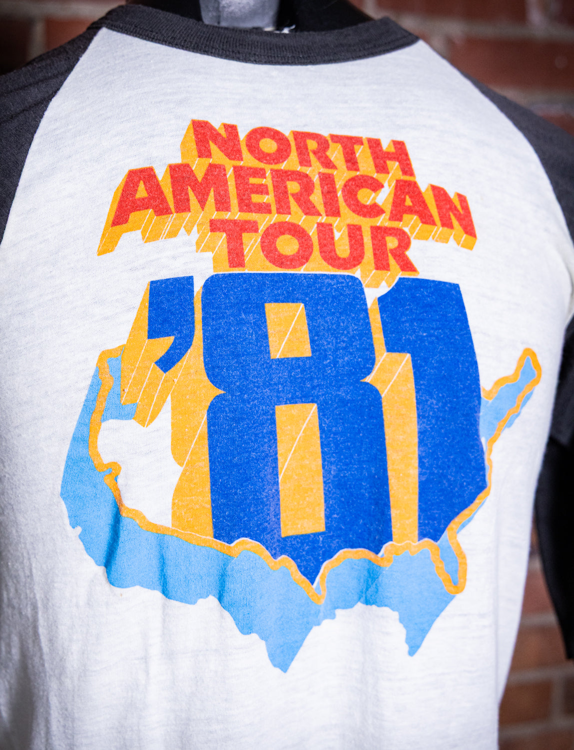 Vintage 1981 Bob Dylan North American Tour Raglan Concert T Shirt Small
