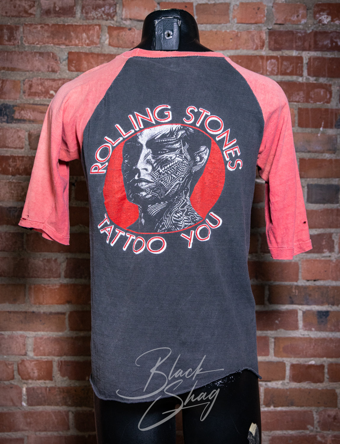 Vintage 1981 Rolling Stones Tattoo You Parking Lot Raglan Concert T Shirt Medium