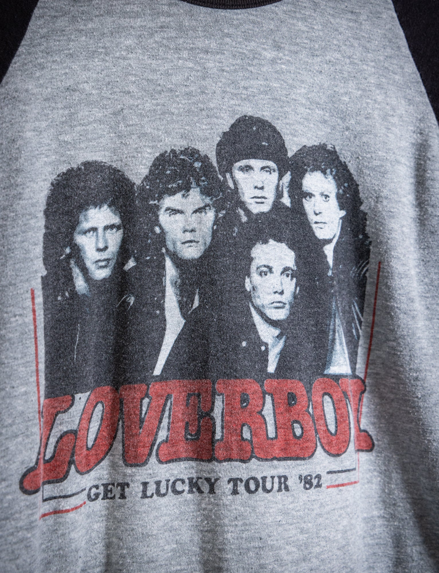 Vintage 1982 Loverboy Get Lucky Raglan Concert T Shirt Small