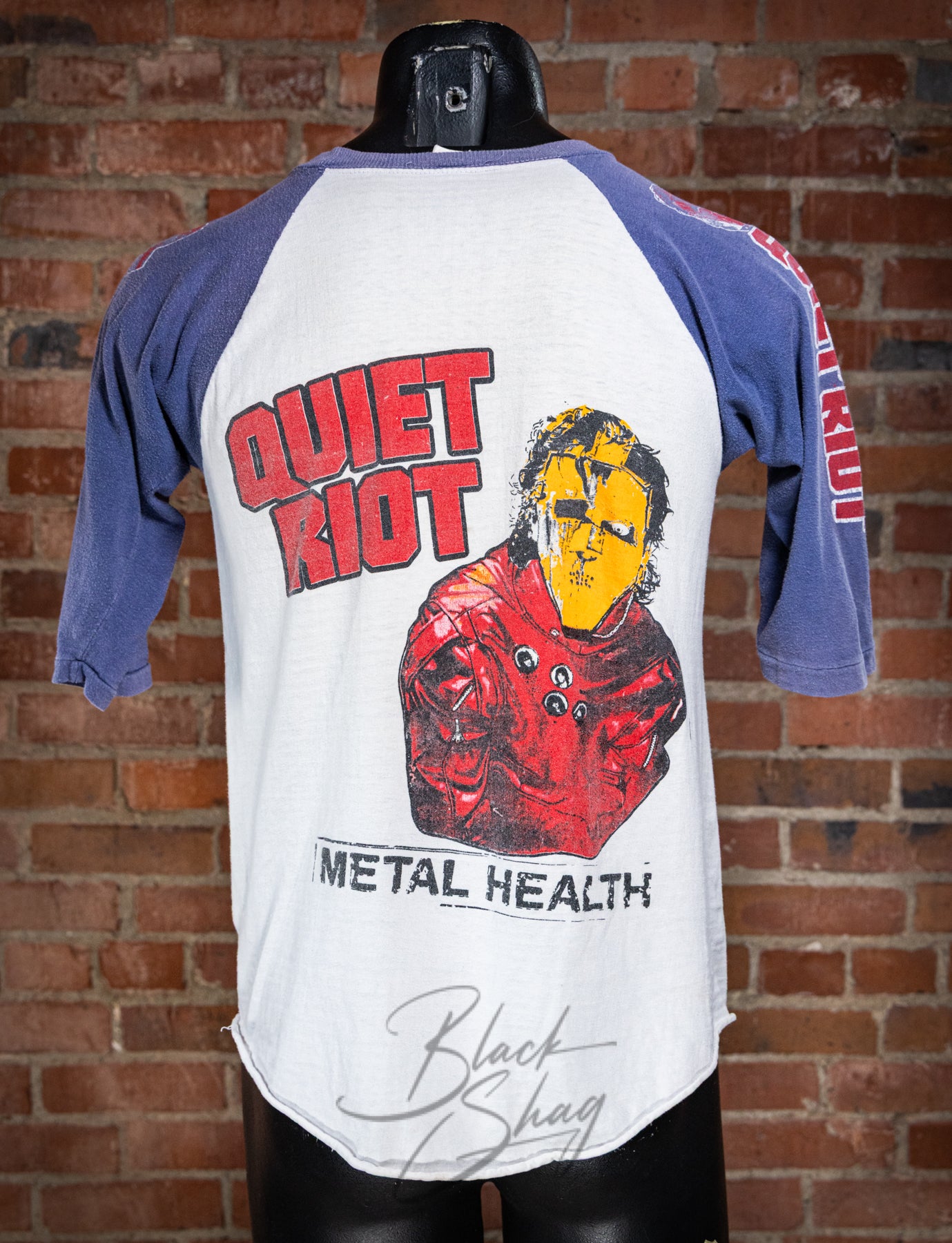 Vintage 1983 Black Sabbath & Quiet Riot Raglan Parking Lot Concert T Shirt Medium