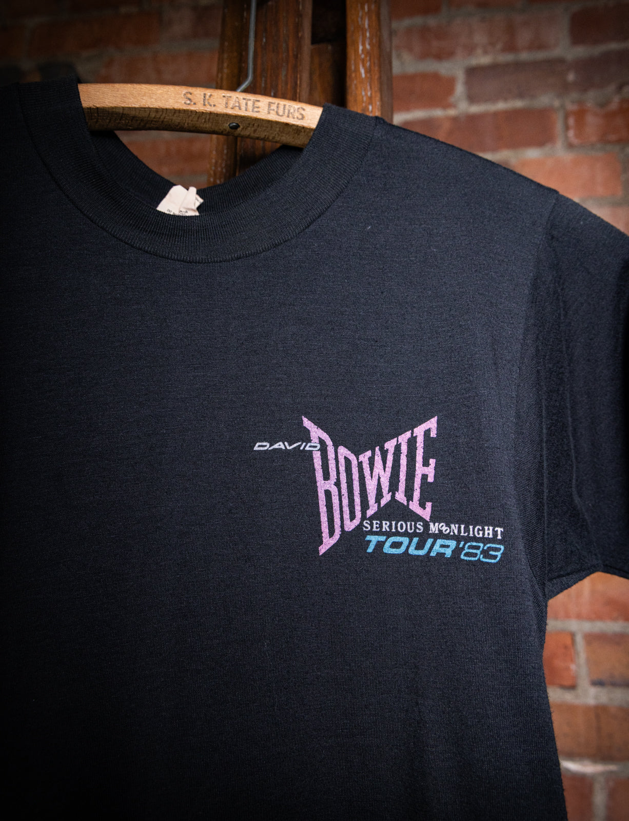 Vintage 1983 David Bowie Serious Moonlight Concert T Shirt Small