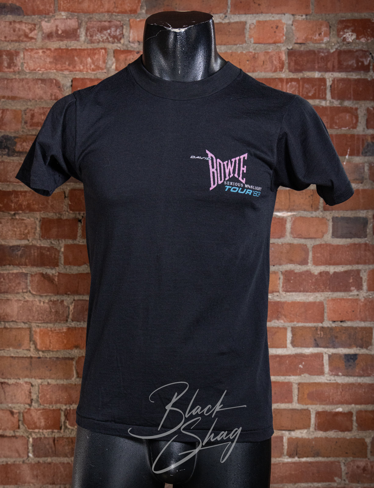 Vintage 1983 David Bowie Serious Moonlight Concert T Shirt Small