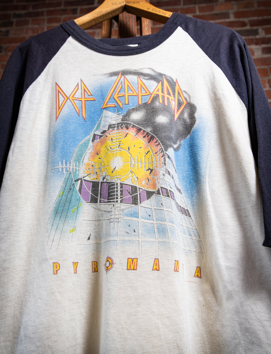 Vintage 1983 Def Leppard Pyromania Raglan Concert T Shirt Medium