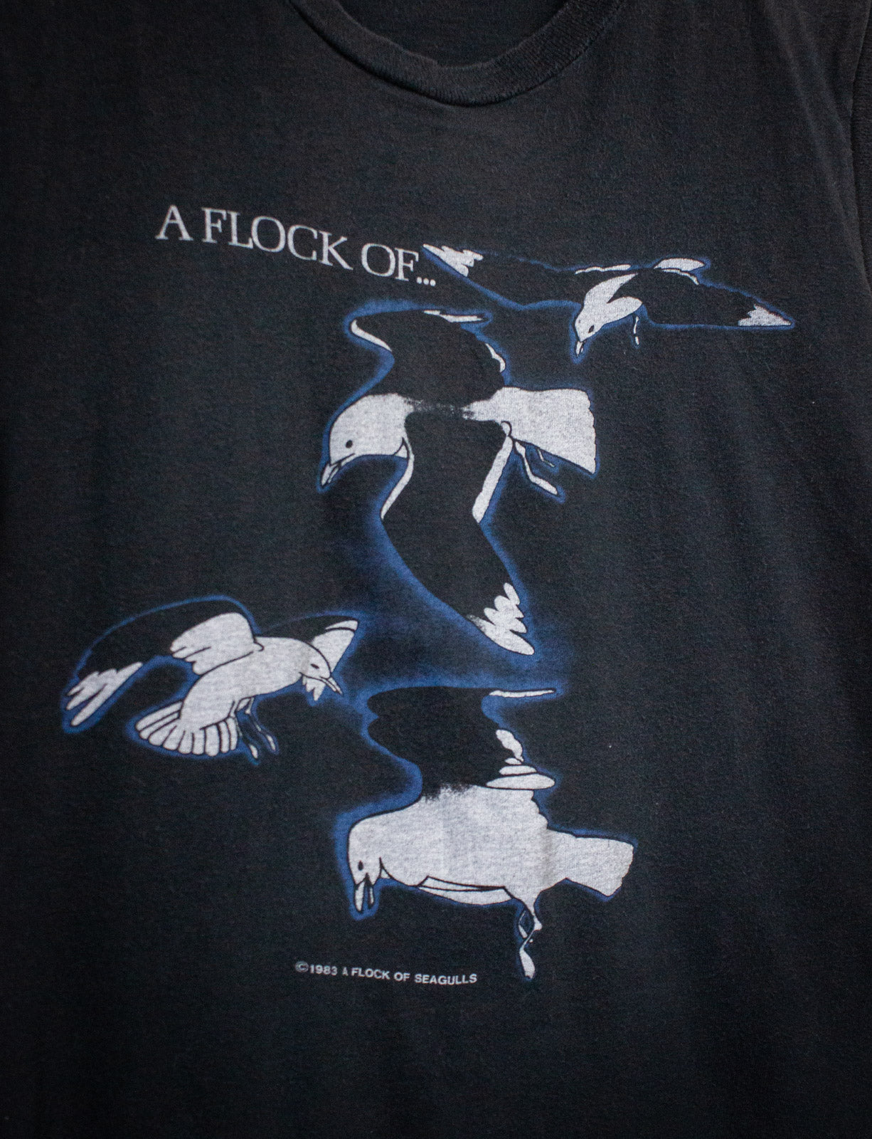 Vintage Flock of Seagulls Concert T Shirt 1983 Muscle Large