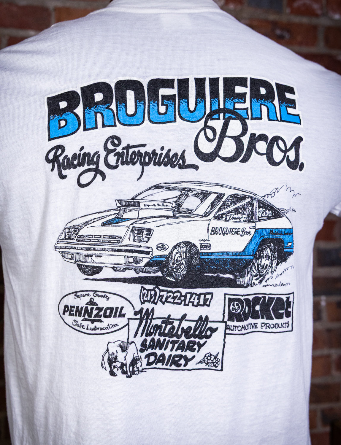 Vintage 1983 Outlaw Pro Gas Racing Graphic T Shirt Medium/Large