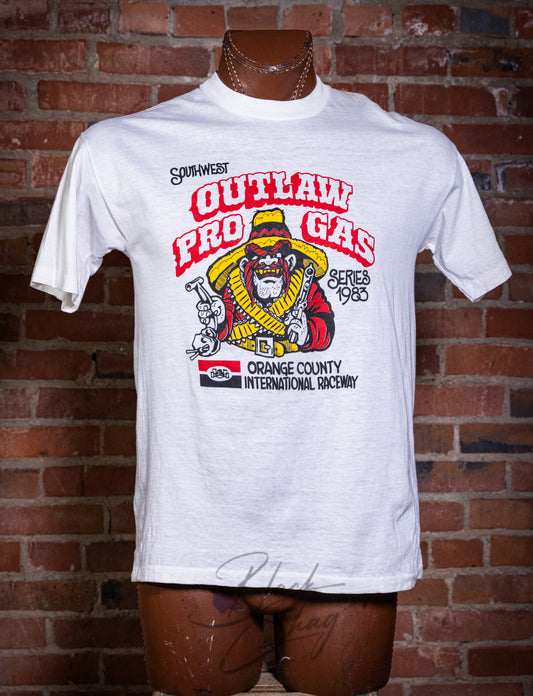 Vintage 1983 Outlaw Pro Gas Racing Graphic T Shirt Medium/Large