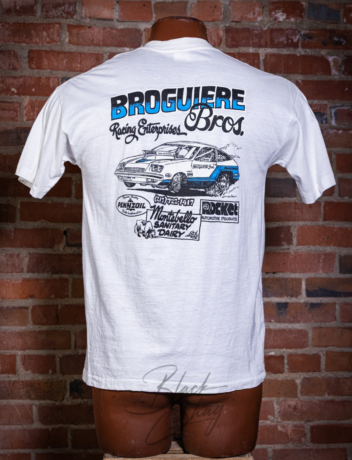 Vintage 1983 Outlaw Pro Gas Racing Graphic T Shirt Medium/Large
