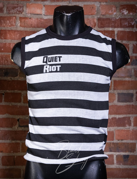 Vintage 1983 Quiet Riot Metal Health Striped Muscle Concert T Shirt XS