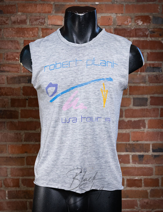 Vintage 1983 Robert Plant USA Tour Cut Off Concert T Shirt Small