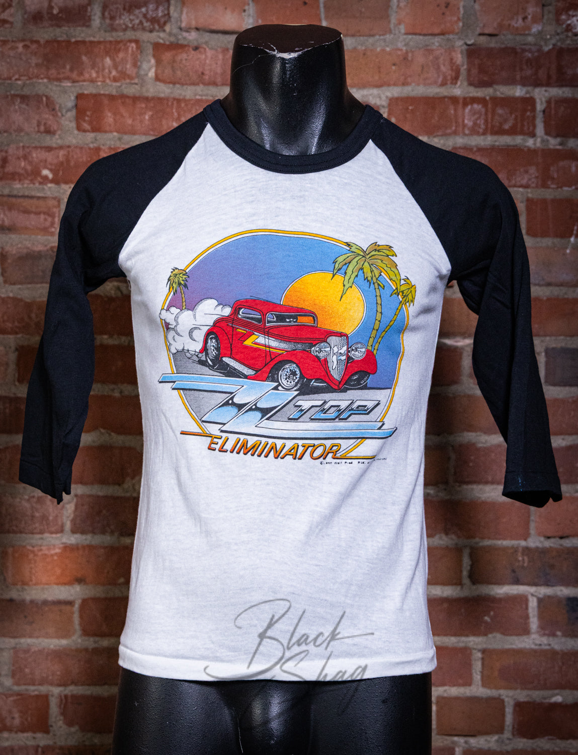 Vintage 1983 ZZ Top Eliminator Raglan Concert T Shirt Small