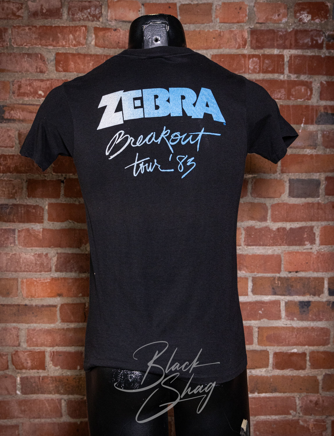 Vintage 1983 Zebra Breakout Tour Concert T Shirt XS